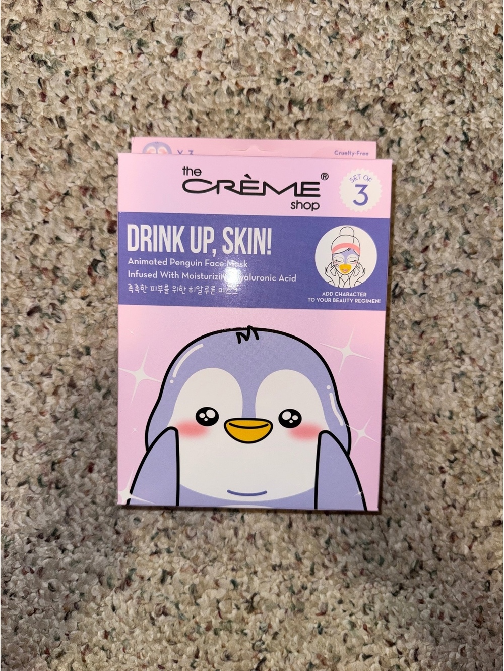 The Crème Shop Drink Up, Skin! Animated Penguin Face Mask